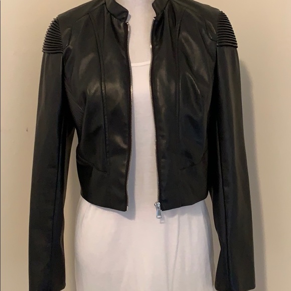 Black Bebe Crop Jacket With Shoulder Details! - Picture 2 of 7